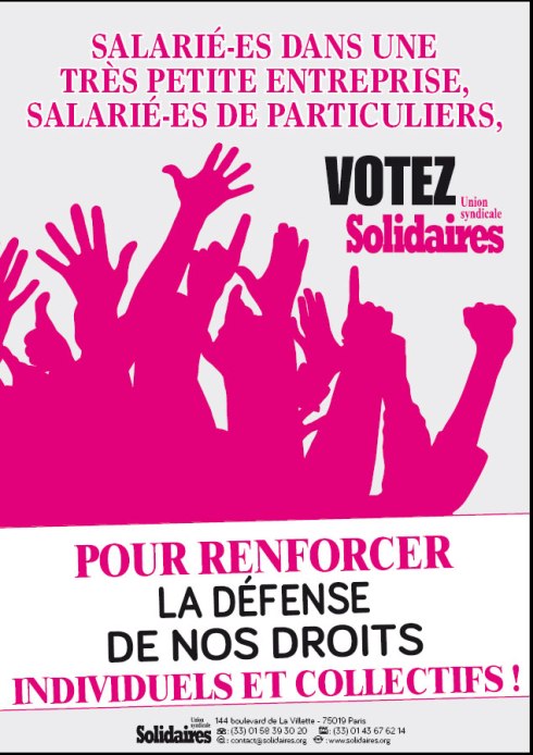 Salarié-es dans une très petite entreprise (TPE), salarié-e de particuliers, votez Solidaires
